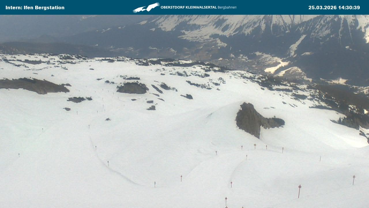 Archiv Foto Webcam Kleinwalsertal Ifenbergbahn - Station Hahnenköpfle