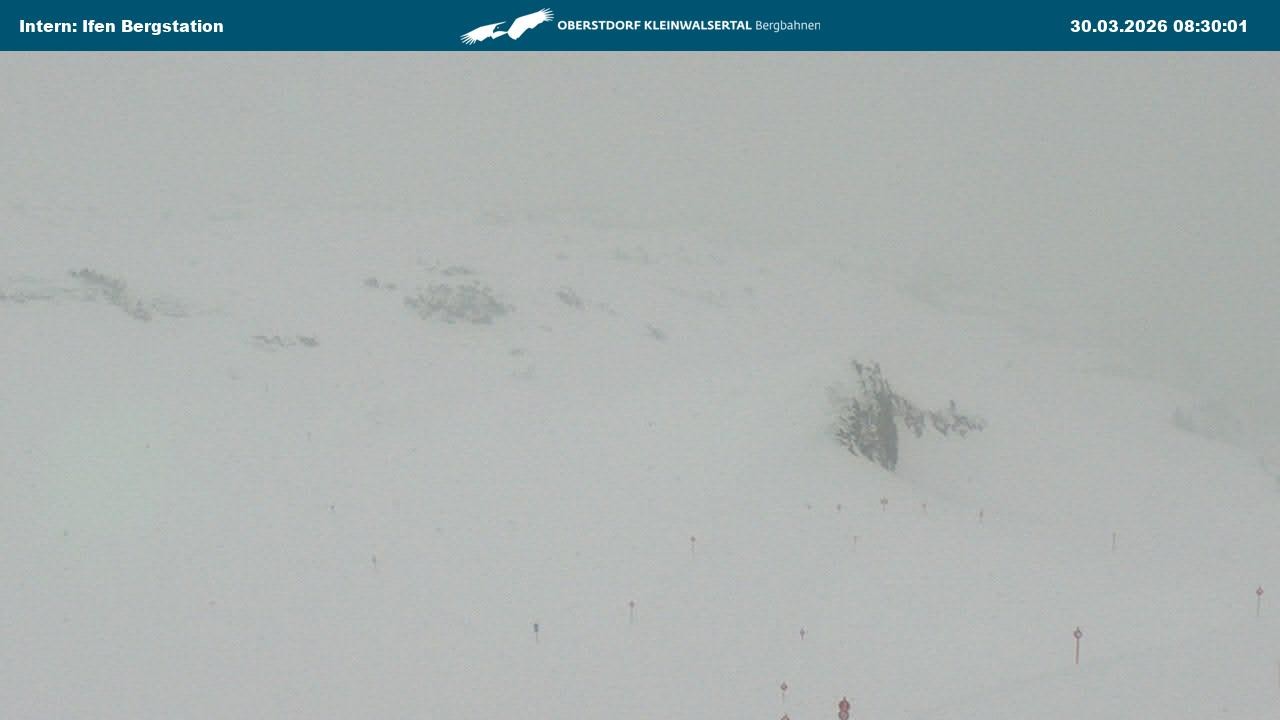 Archiv Foto Webcam Kleinwalsertal Ifenbergbahn - Station Hahnenköpfle