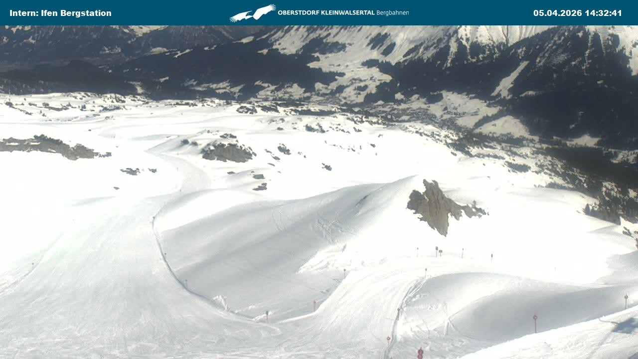 Archiv Foto Webcam Kleinwalsertal Ifenbergbahn - Station Hahnenköpfle