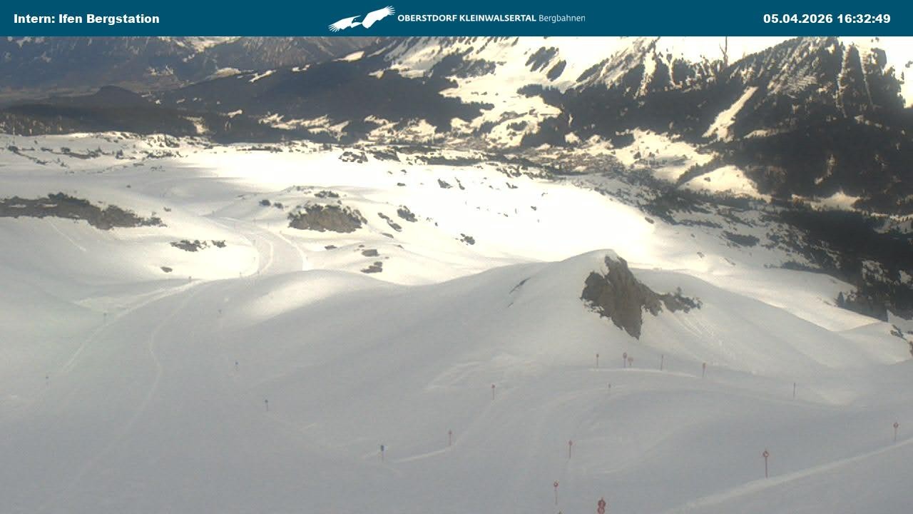 Archiv Foto Webcam Kleinwalsertal Ifenbergbahn - Station Hahnenköpfle