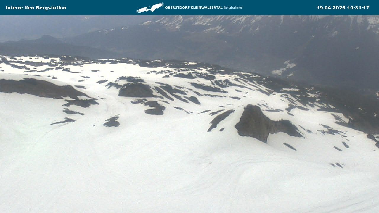 Archiv Foto Webcam Kleinwalsertal Ifenbergbahn - Station Hahnenköpfle
