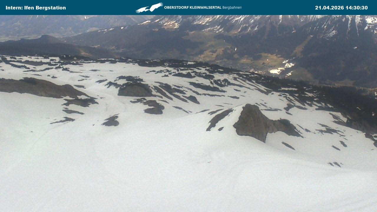 Archiv Foto Webcam Kleinwalsertal Ifenbergbahn - Station Hahnenköpfle