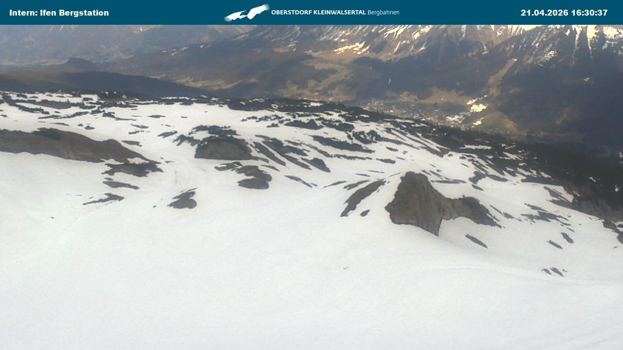 Archiv Foto Webcam Kleinwalsertal Ifenbergbahn - Station Hahnenköpfle