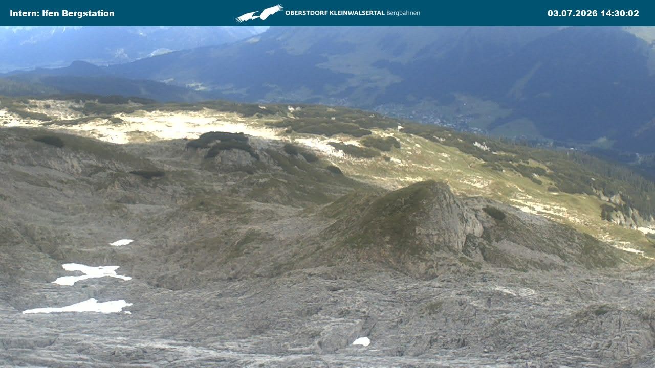 Archiv Foto Webcam Kleinwalsertal Ifenbergbahn - Station Hahnenköpfle