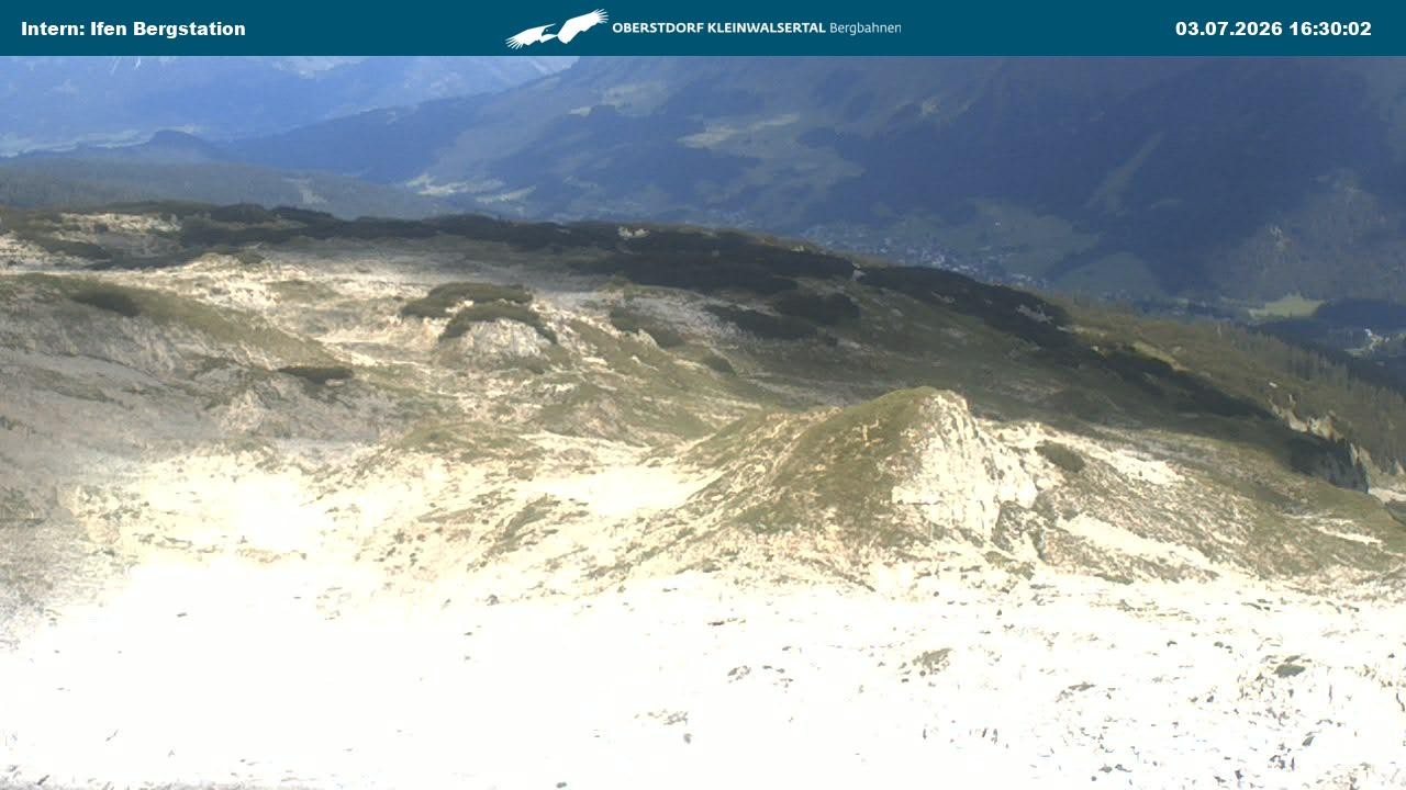 Archiv Foto Webcam Kleinwalsertal Ifenbergbahn - Station Hahnenköpfle
