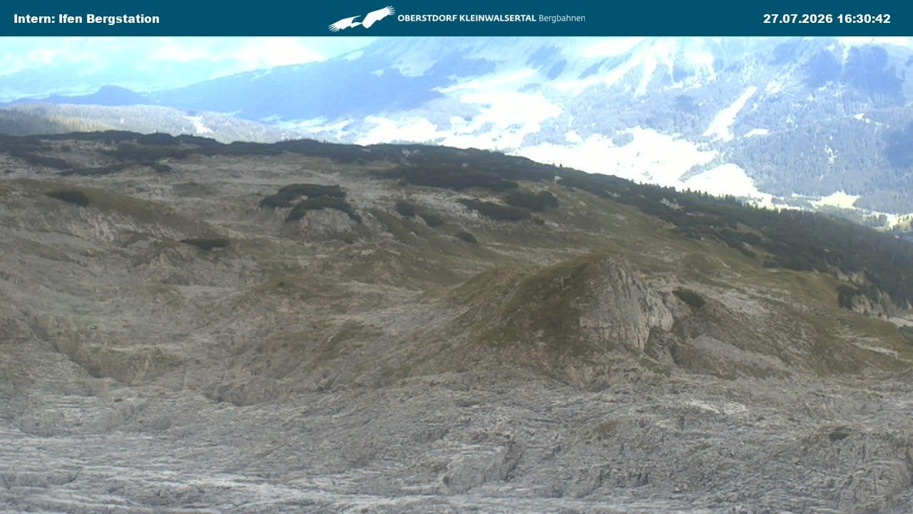 Archiv Foto Webcam Kleinwalsertal Ifenbergbahn - Station Hahnenköpfle