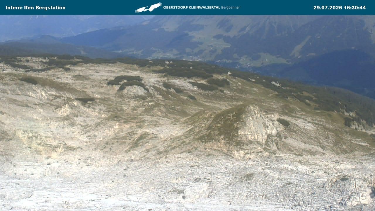 Archiv Foto Webcam Kleinwalsertal Ifenbergbahn - Station Hahnenköpfle