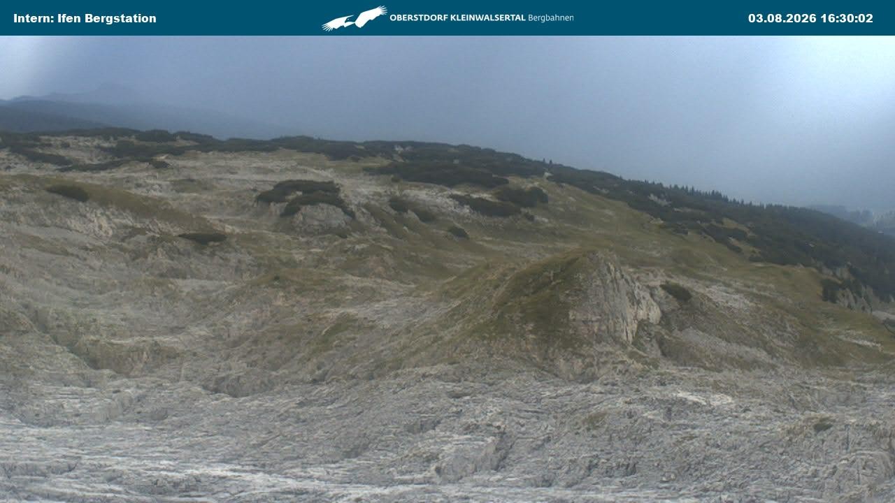 Archiv Foto Webcam Kleinwalsertal Ifenbergbahn - Station Hahnenköpfle