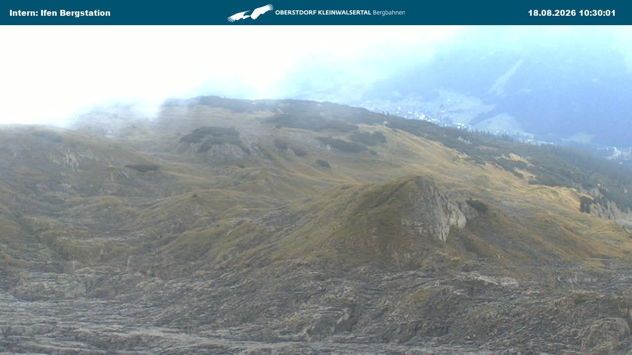 Archiv Foto Webcam Kleinwalsertal Ifenbergbahn - Station Hahnenköpfle