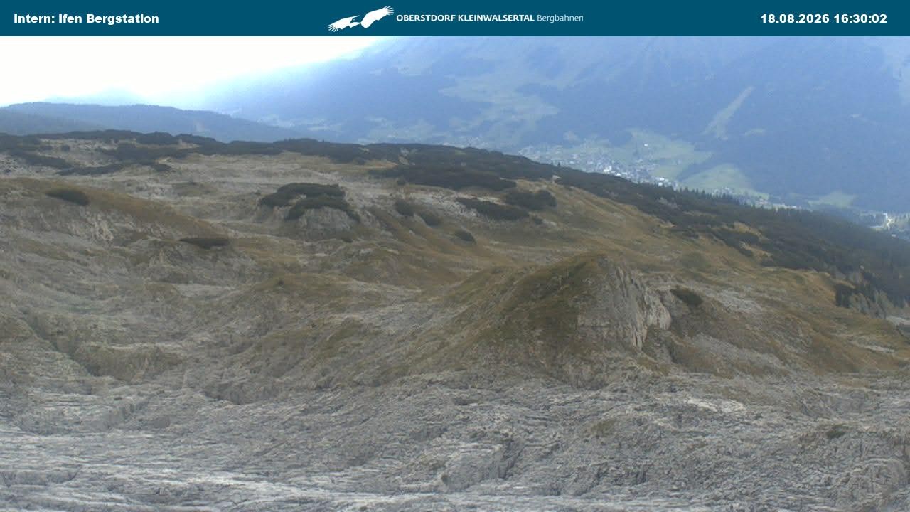 Archiv Foto Webcam Kleinwalsertal Ifenbergbahn - Station Hahnenköpfle