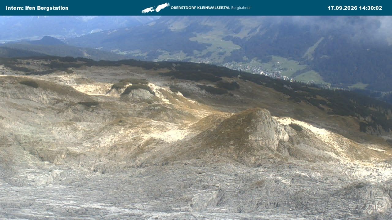 Archiv Foto Webcam Kleinwalsertal Ifenbergbahn - Station Hahnenköpfle