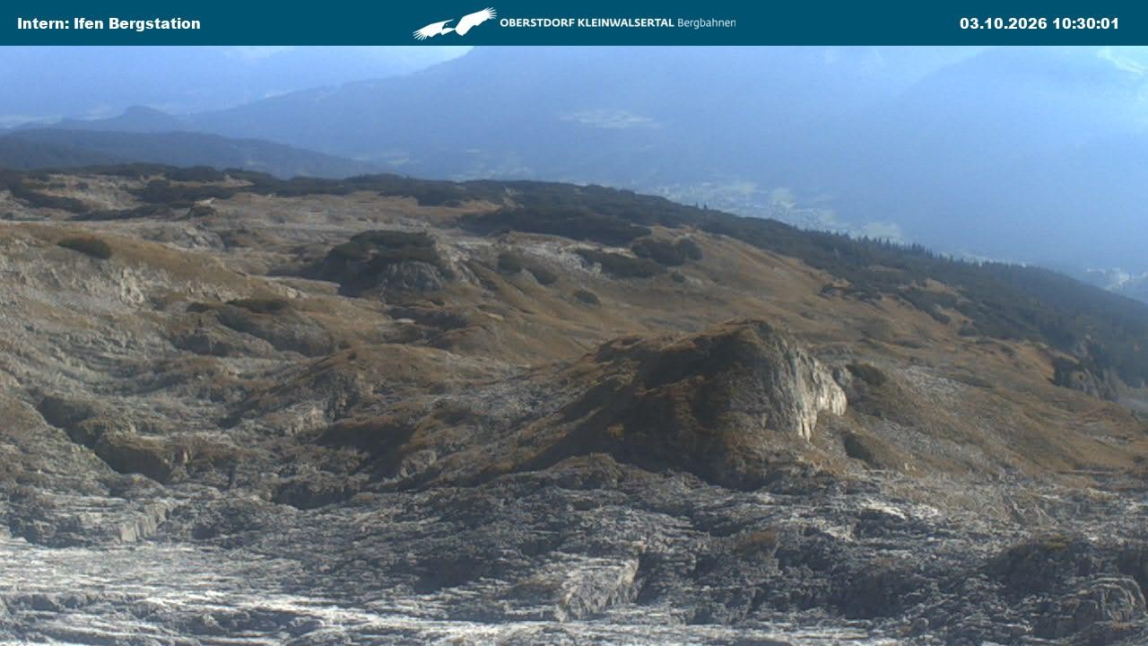 Archiv Foto Webcam Kleinwalsertal Ifenbergbahn - Station Hahnenköpfle
