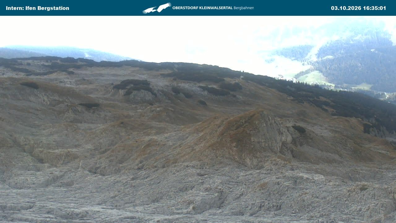 Archiv Foto Webcam Kleinwalsertal Ifenbergbahn - Station Hahnenköpfle