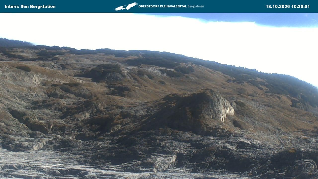 Archiv Foto Webcam Kleinwalsertal Ifenbergbahn - Station Hahnenköpfle