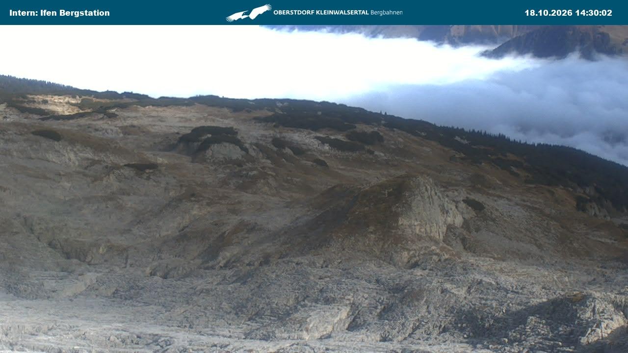 Archiv Foto Webcam Kleinwalsertal Ifenbergbahn - Station Hahnenköpfle
