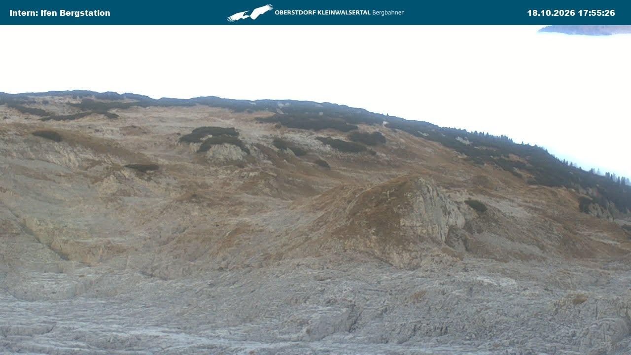 Archiv Foto Webcam Kleinwalsertal Ifenbergbahn - Station Hahnenköpfle