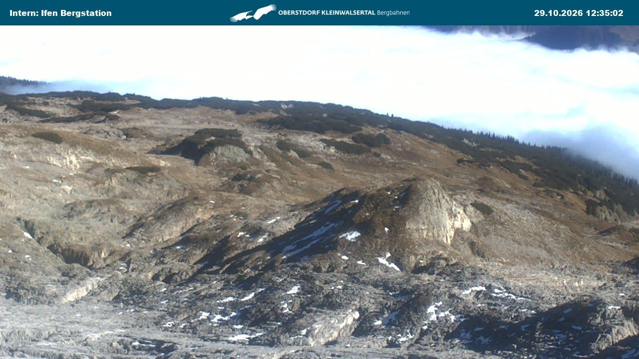 Archiv Foto Webcam Kleinwalsertal Ifenbergbahn - Station Hahnenköpfle