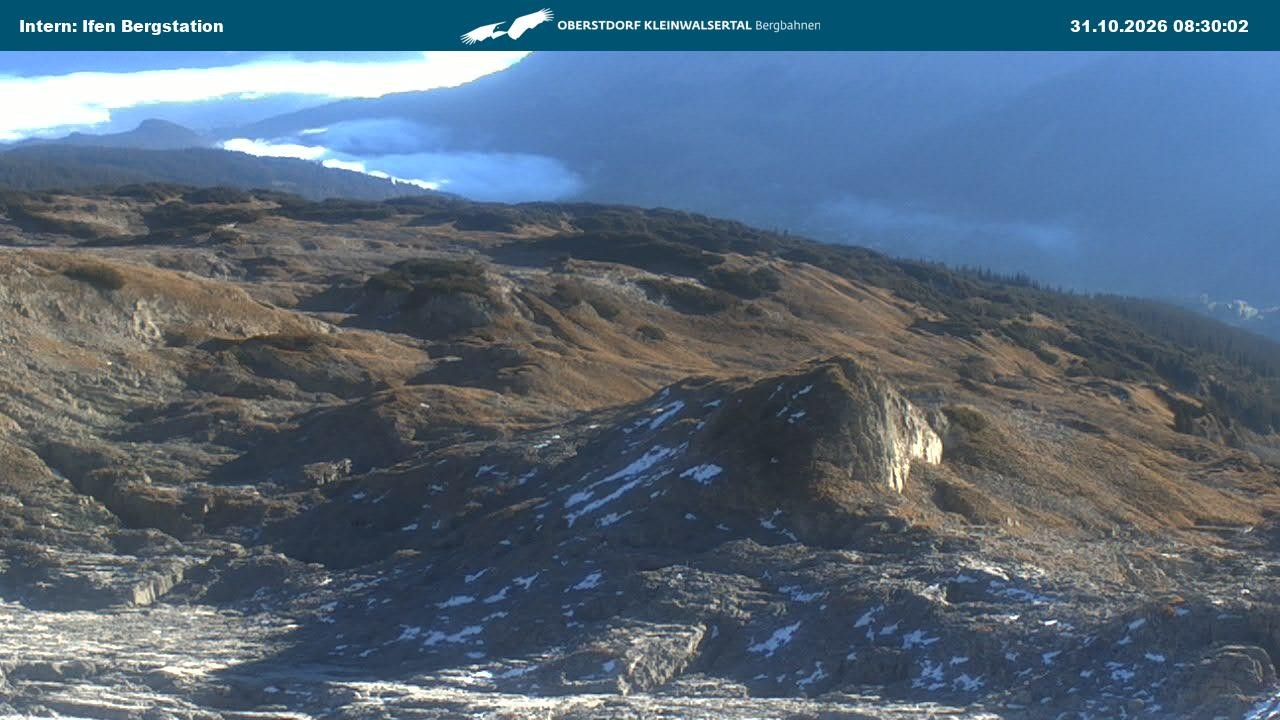 Archiv Foto Webcam Kleinwalsertal Ifenbergbahn - Station Hahnenköpfle
