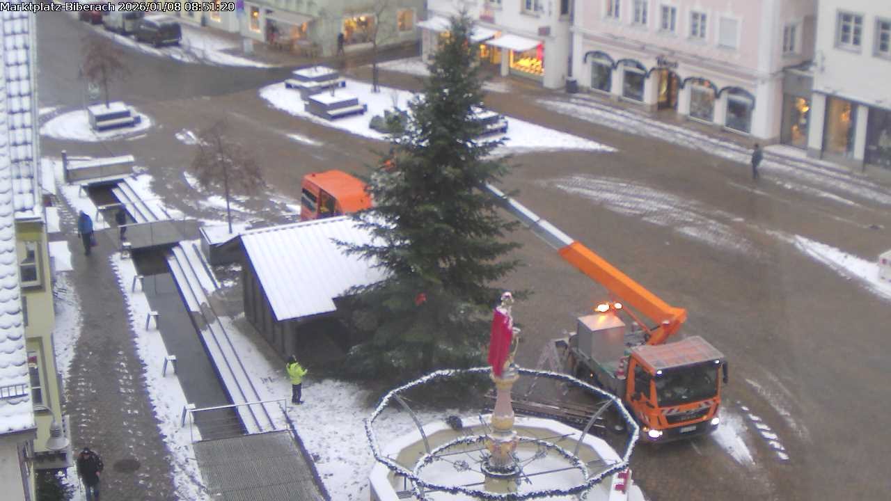 Archiv Foto Webcam Marktplatz Biberach an der Riß
