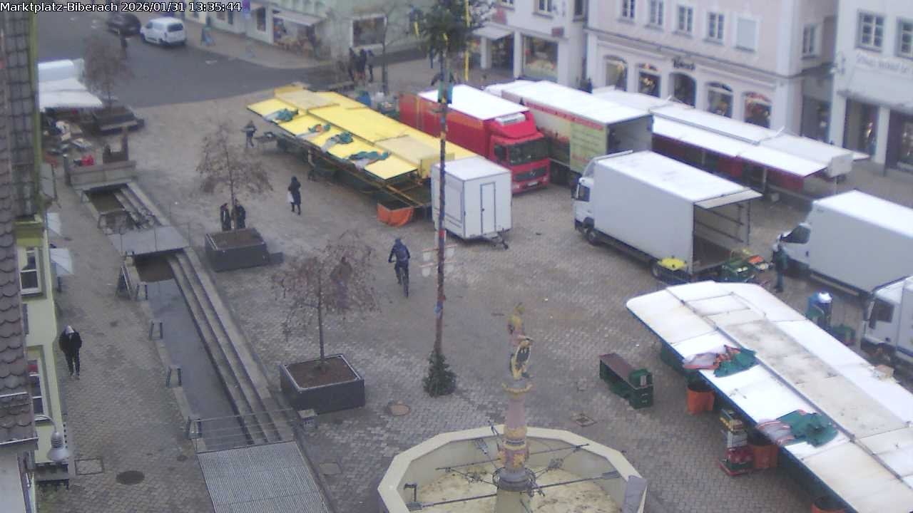 Archiv Foto Webcam Marktplatz Biberach an der Riß
