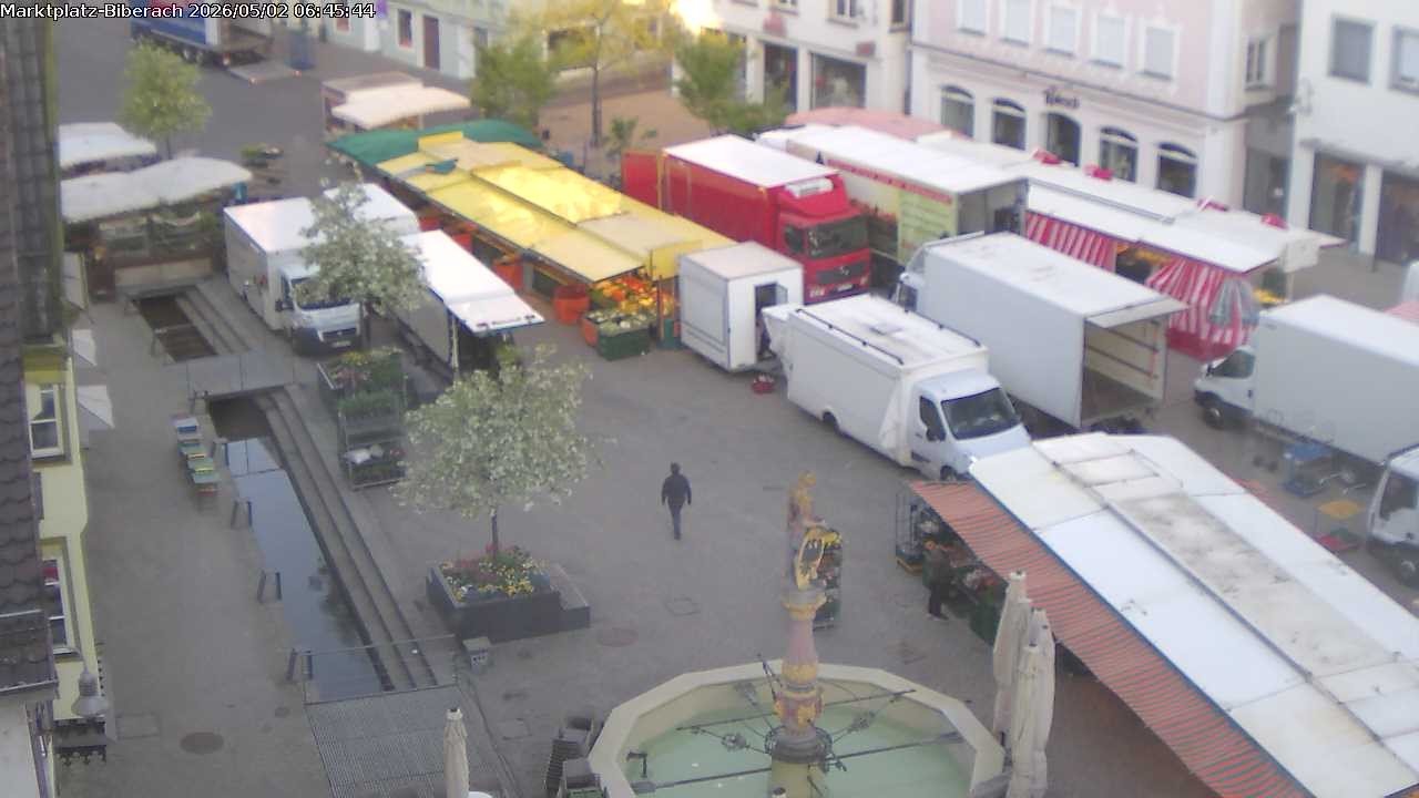 Archiv Foto Webcam Marktplatz Biberach an der Riß