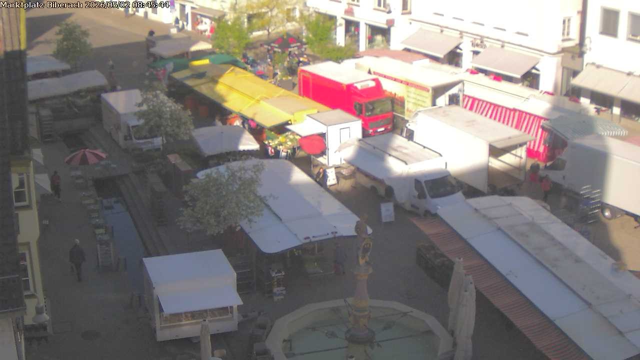 Archiv Foto Webcam Marktplatz Biberach an der Riß