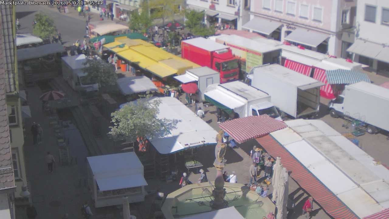 Archiv Foto Webcam Marktplatz Biberach an der Riß