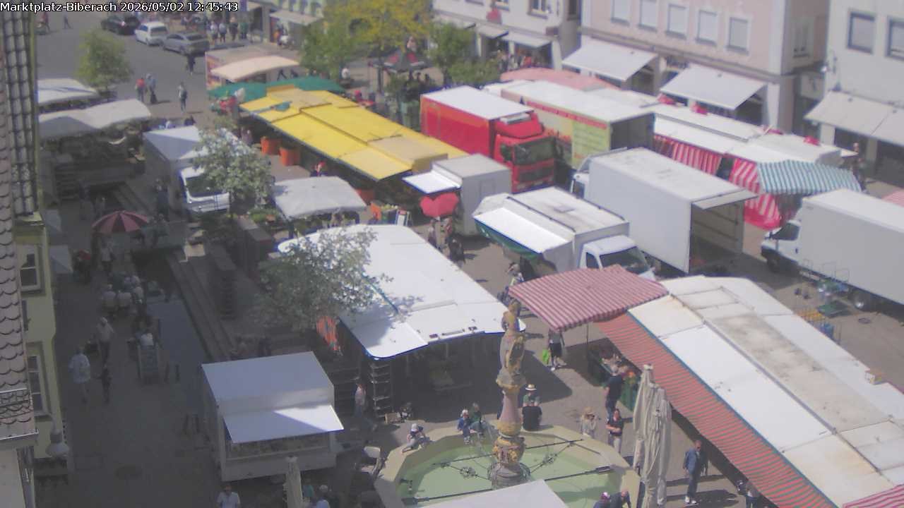 Archiv Foto Webcam Marktplatz Biberach an der Riß