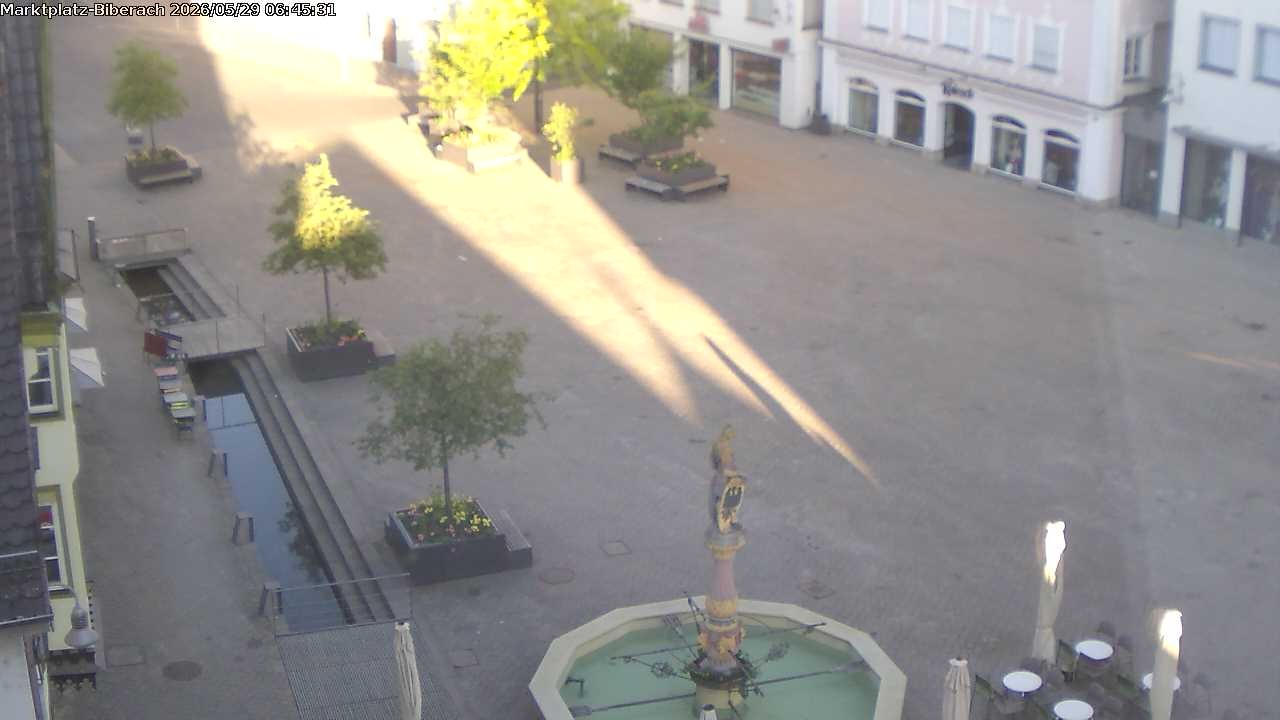 Archiv Foto Webcam Marktplatz Biberach an der Riß