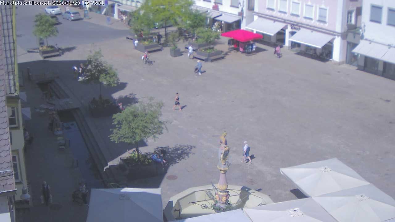 Archiv Foto Webcam Marktplatz Biberach an der Riß