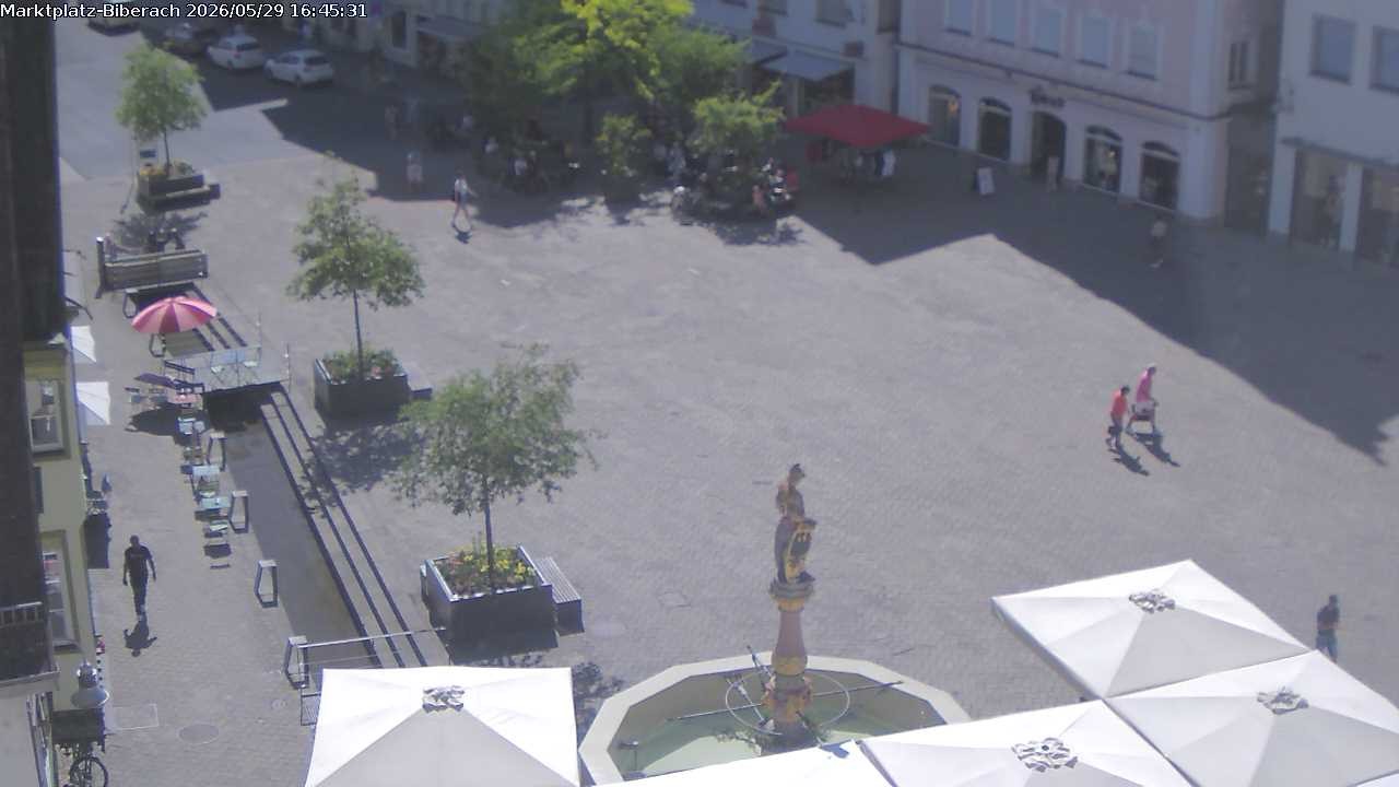 Archiv Foto Webcam Marktplatz Biberach an der Riß