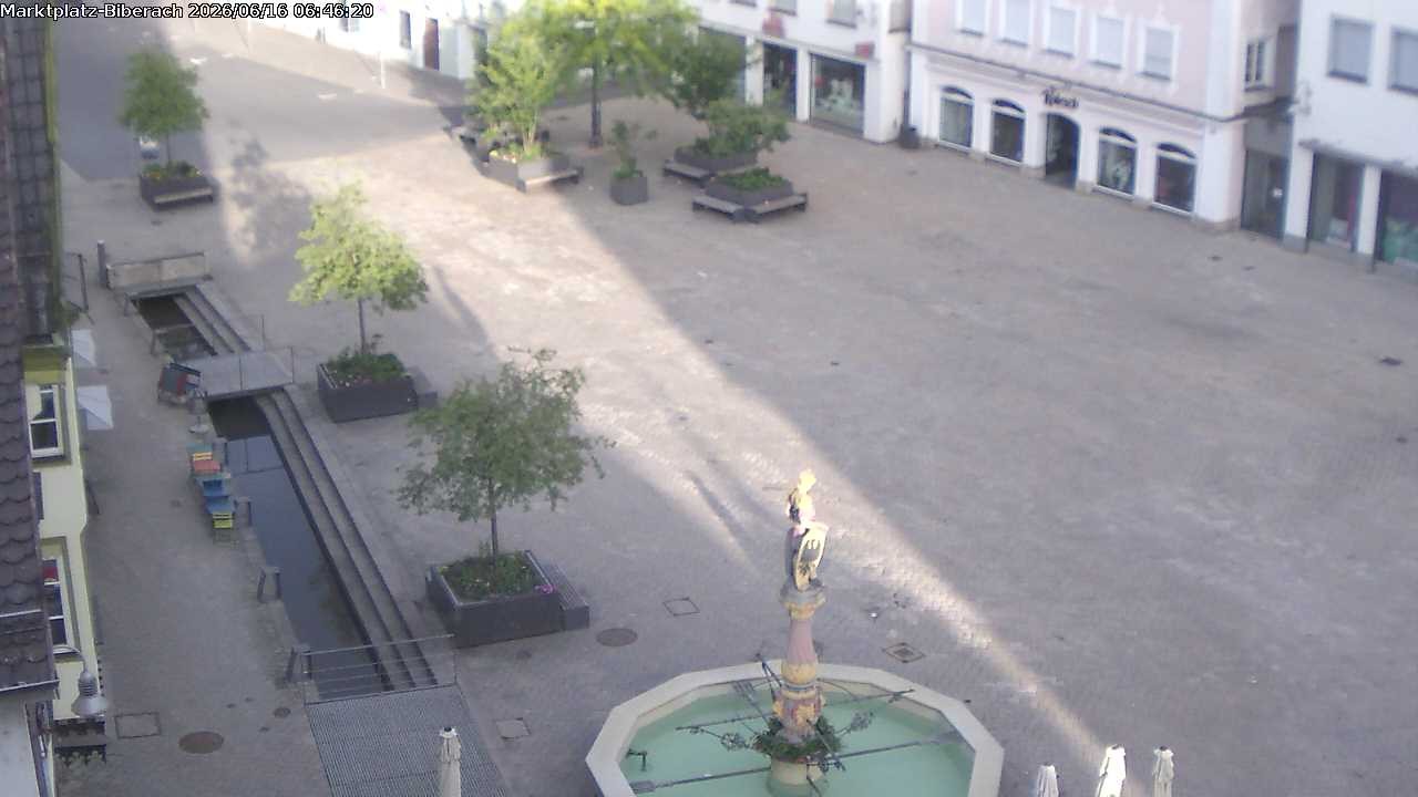 Archiv Foto Webcam Marktplatz Biberach an der Riß
