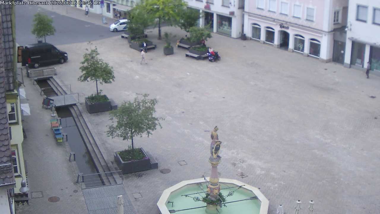 Archiv Foto Webcam Marktplatz Biberach an der Riß