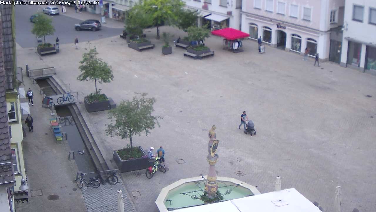 Archiv Foto Webcam Marktplatz Biberach an der Riß