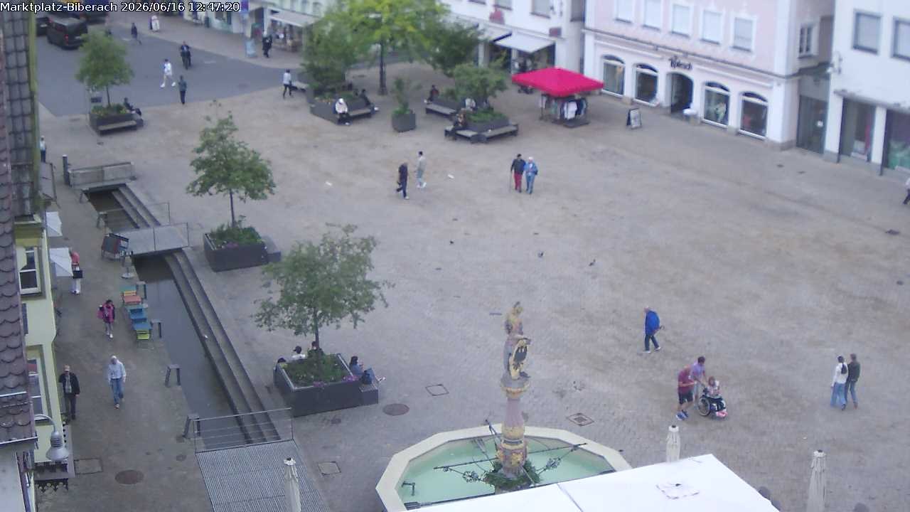 Archiv Foto Webcam Marktplatz Biberach an der Riß
