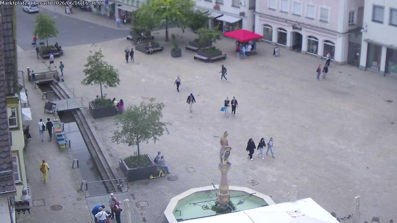 Archiv Foto Webcam Marktplatz Biberach an der Riß