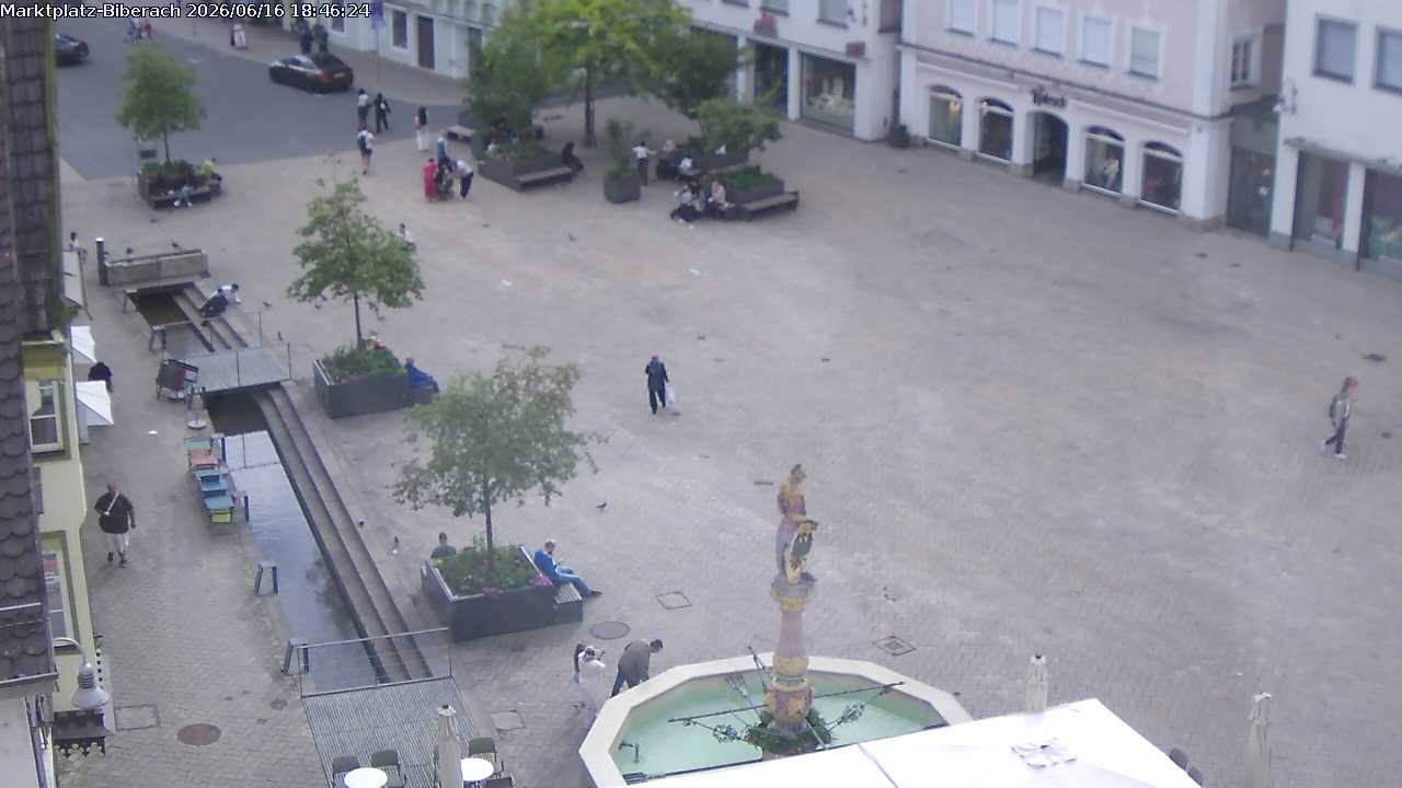 Archiv Foto Webcam Marktplatz Biberach an der Riß