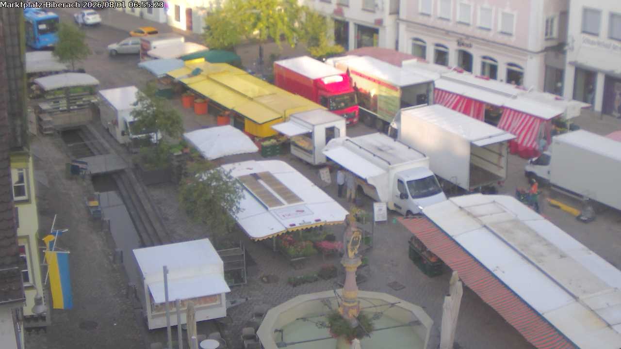 Archiv Foto Webcam Marktplatz Biberach an der Riß