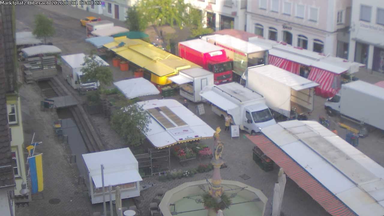 Archiv Foto Webcam Marktplatz Biberach an der Riß