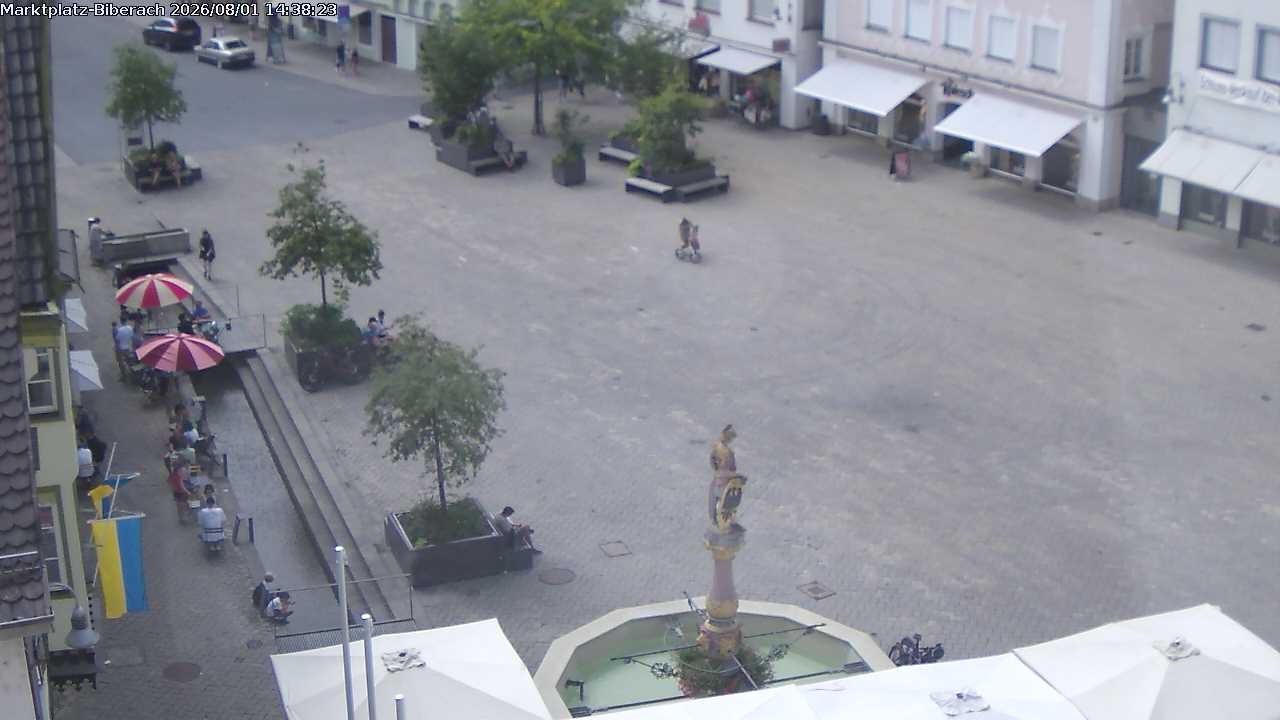 Archiv Foto Webcam Marktplatz Biberach an der Riß