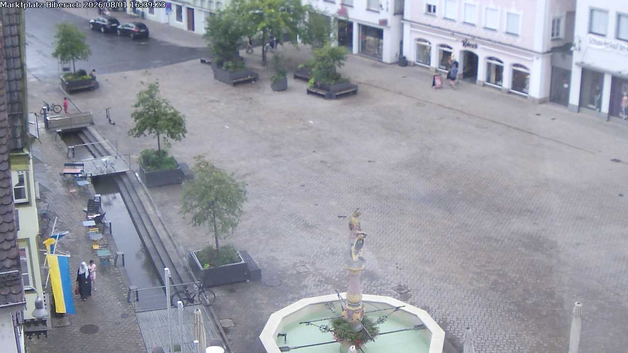 Archiv Foto Webcam Marktplatz Biberach an der Riß