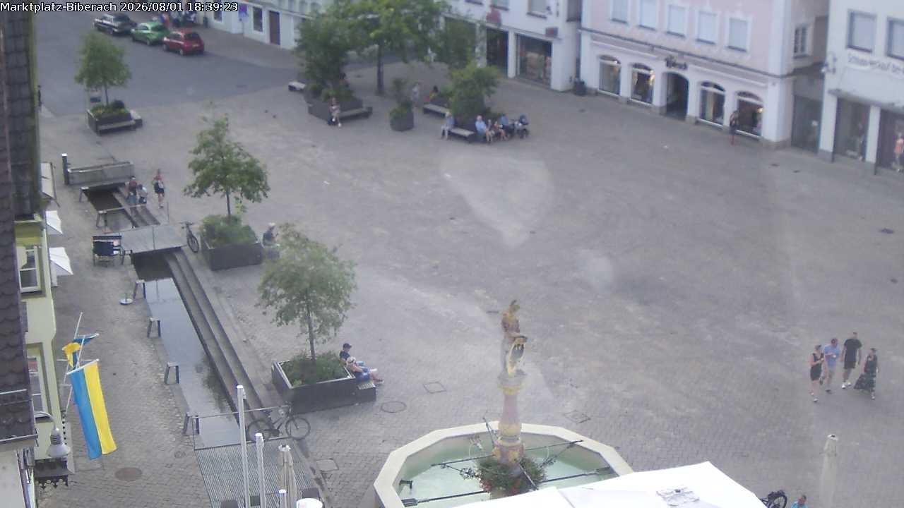 Archiv Foto Webcam Marktplatz Biberach an der Riß