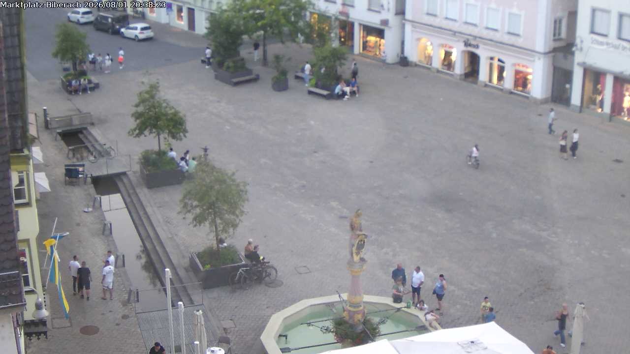 Archiv Foto Webcam Marktplatz Biberach an der Riß