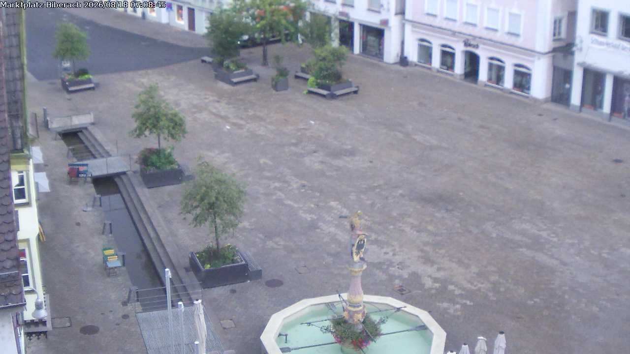 Archiv Foto Webcam Marktplatz Biberach an der Riß