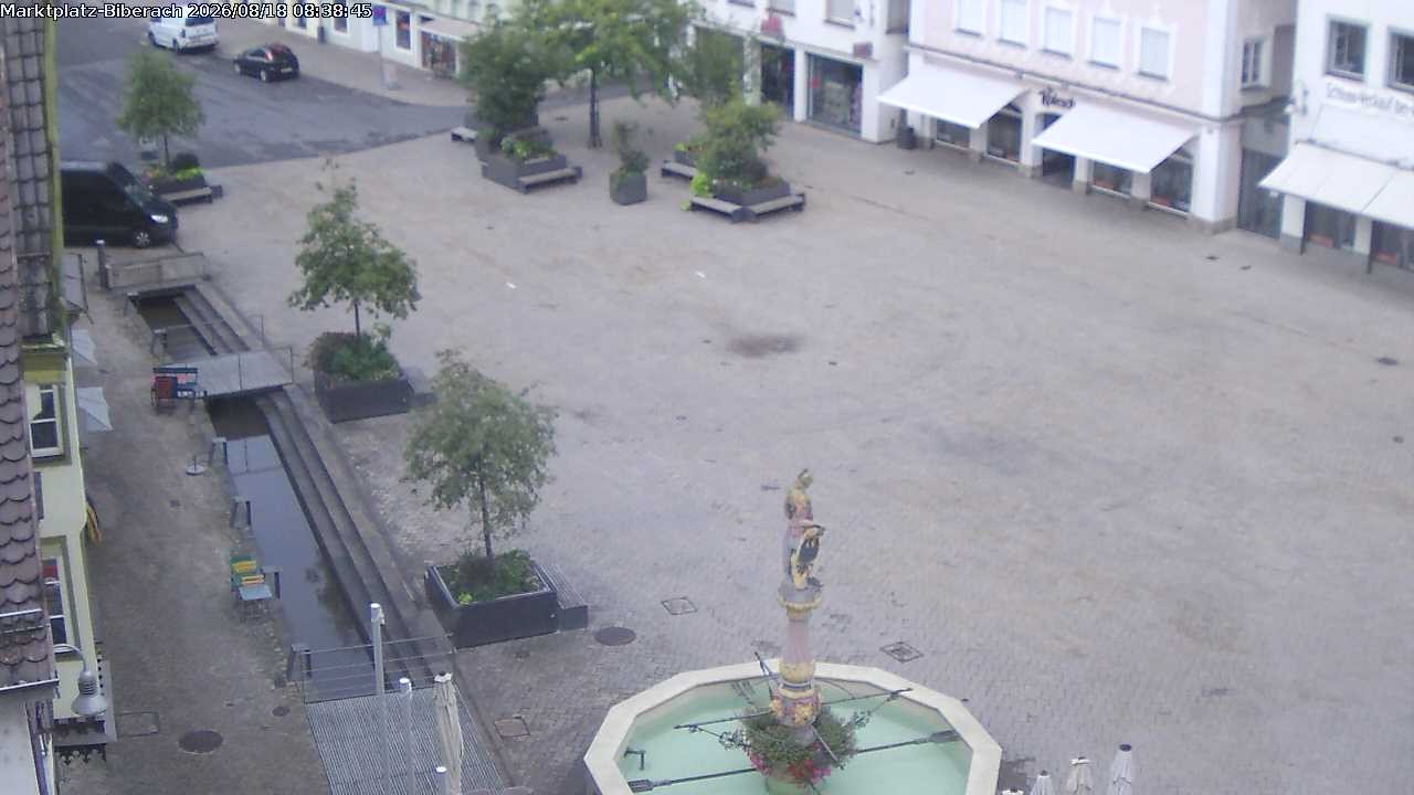 Archiv Foto Webcam Marktplatz Biberach an der Riß