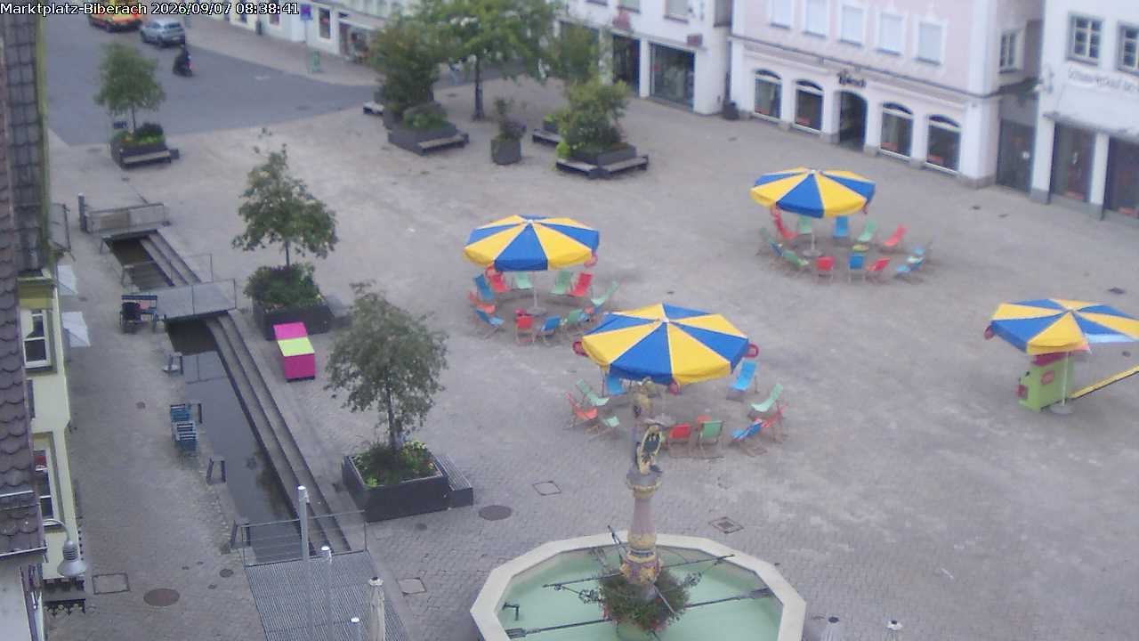 Archiv Foto Webcam Marktplatz Biberach an der Riß