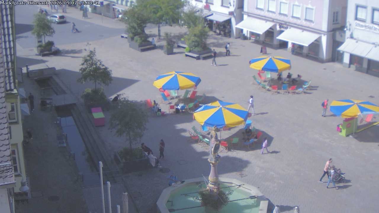 Archiv Foto Webcam Marktplatz Biberach an der Riß