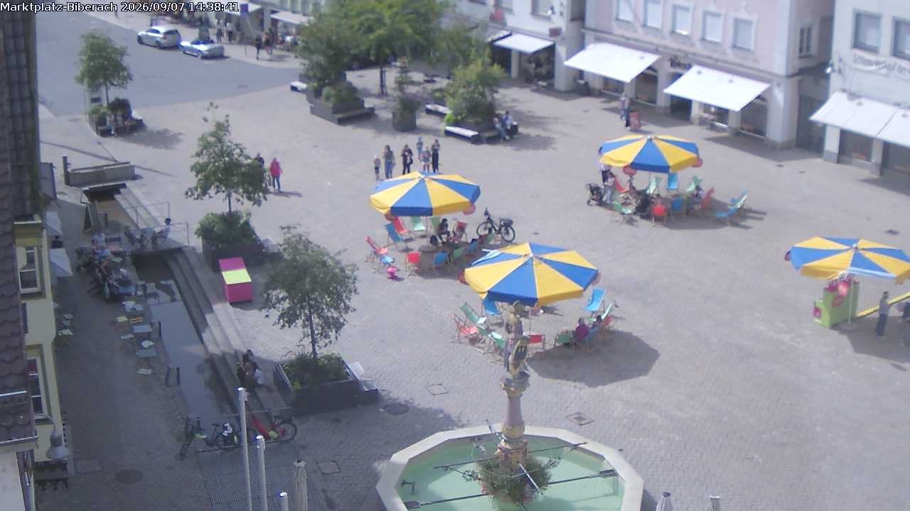 Archiv Foto Webcam Marktplatz Biberach an der Riß