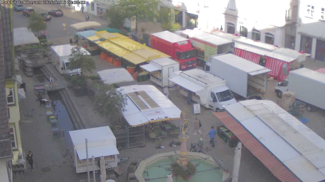 Archived image Webcam Biberach an der Riß - Town Square