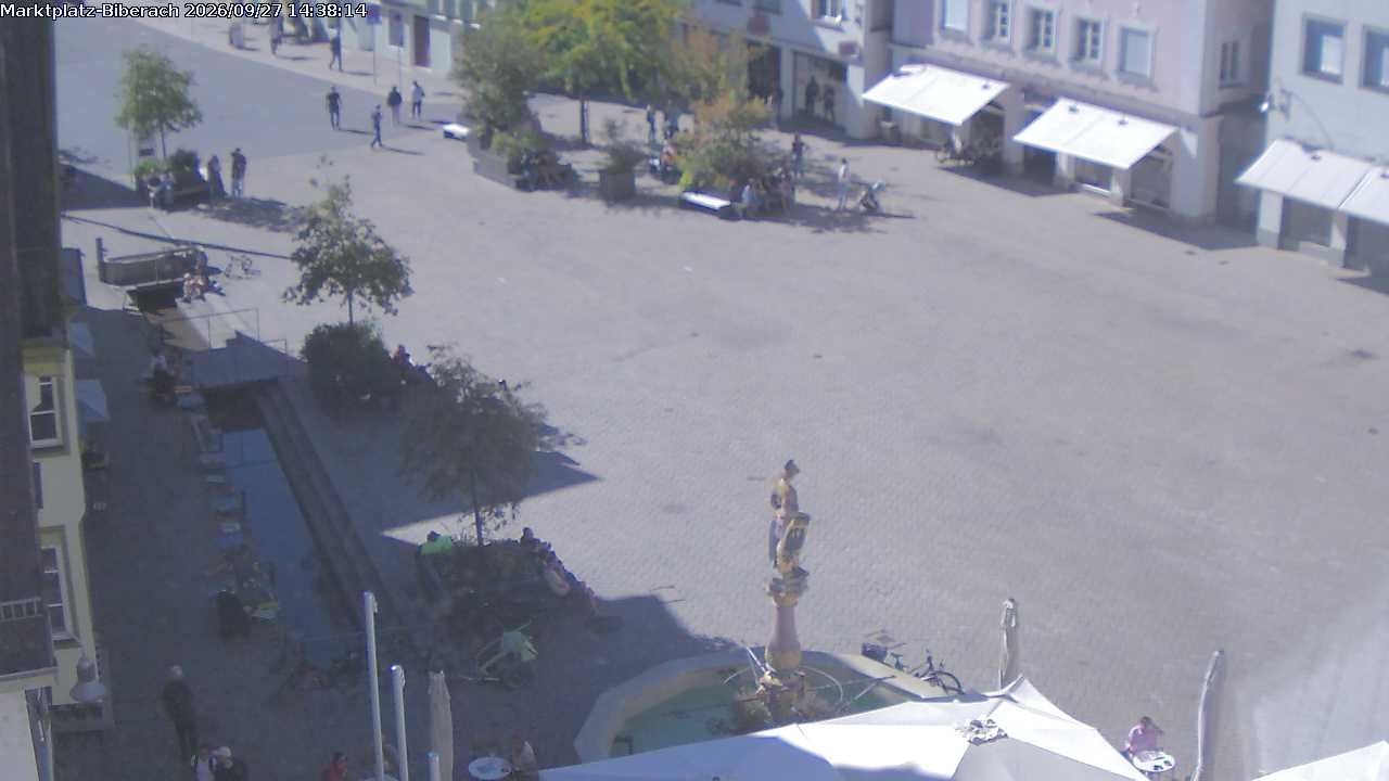 Archiv Foto Webcam Marktplatz Biberach an der Riß